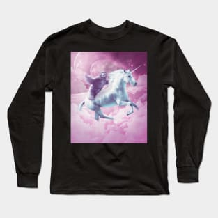 Epic Space Sloth Riding On Unicorn Long Sleeve T-Shirt